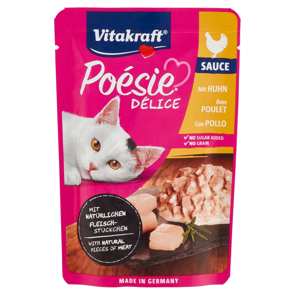 Alimento Umido Gatti Poesie Delice Sauce Filetto Di Pollo Vitakraft - Foto 1