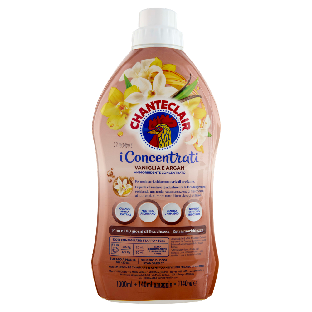 Ammorbidente Concentrato Vaniglia E Argan Chanteclair 57 Dosi - Foto 3