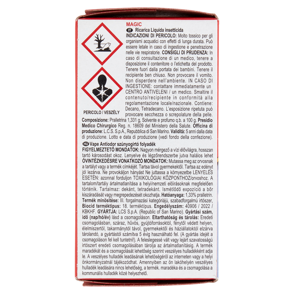 Ricarica Liquida Antiodore Per Elettroemanatore 60 Notti Vape
