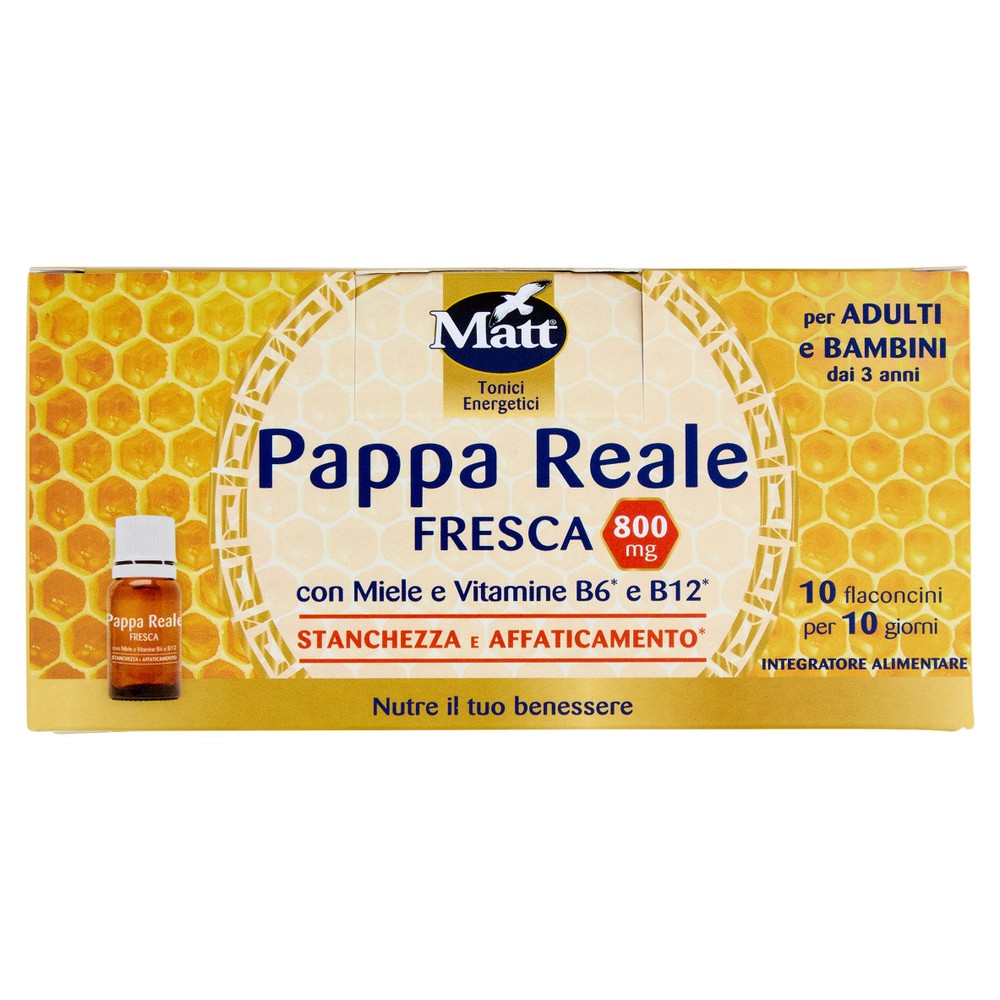 Matt Tonici Energetici Pappa Reale Fresca 800 Mg 10 X 8 Ml - Foto 1