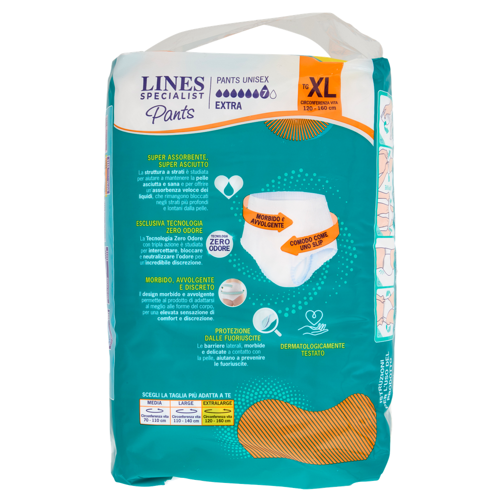 Pants Extra Unisex Per Incontinenza Taglia XL Lines Specialist - Foto 3