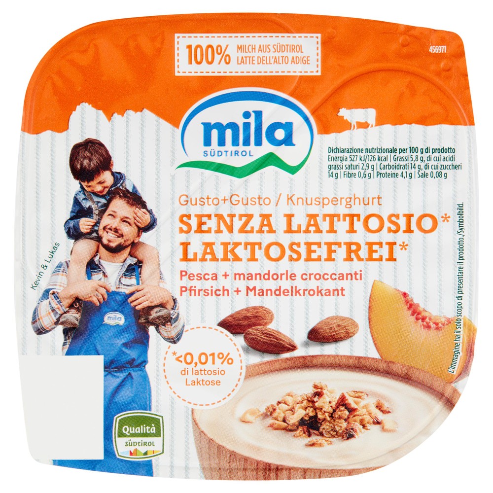 Gusto+gusto Senza Lattosio Pesca Con Mandorle Croccanti Mila - Foto 1