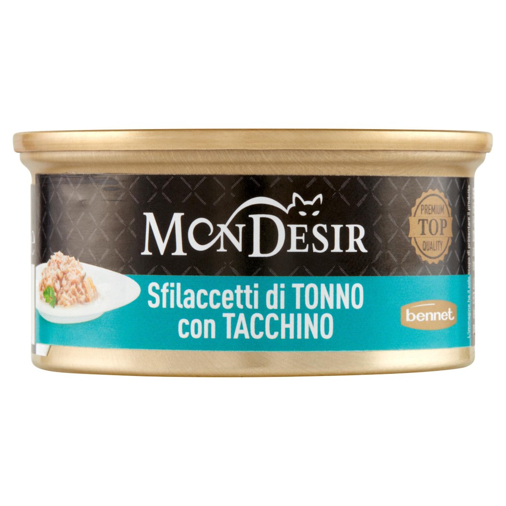 Sfilaccetti Gatti Naturale Tonno Tacchino Mon Desir Plus Bennet - Foto 1