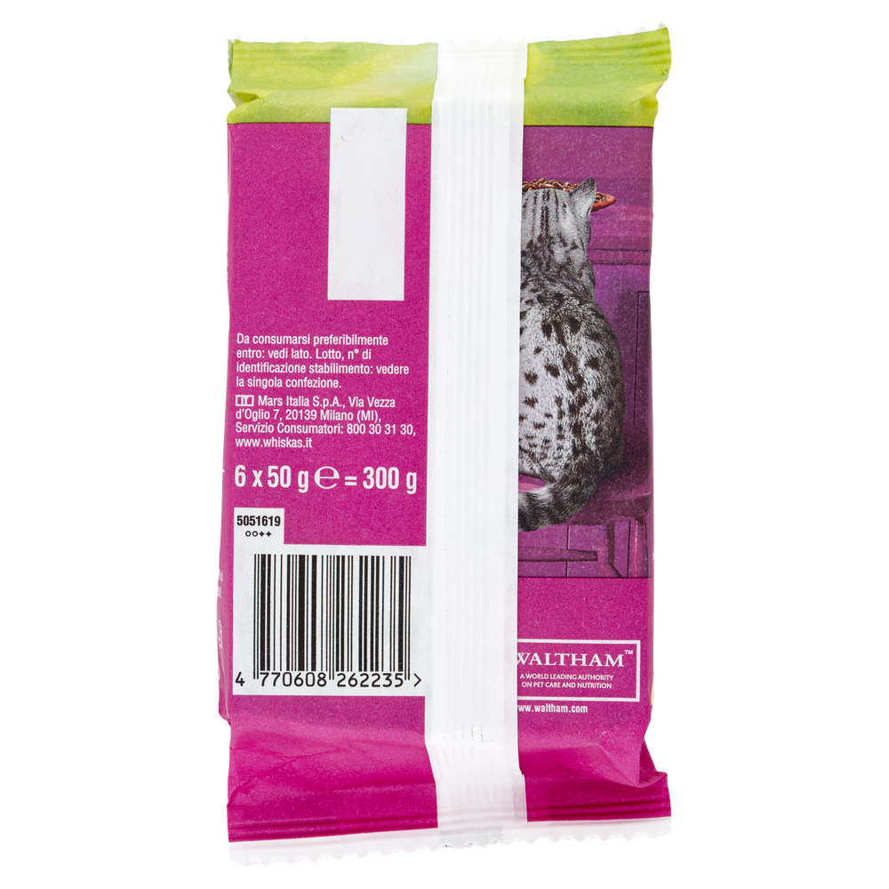 Whiskas Pranzetti Cibo Umido Per Gatti Adulti, Manzo E Agnello, 6x50g - Foto 3