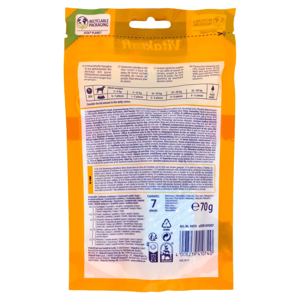 Snack Per Cane Chews Deli Al Pollo S Conf. Da 7 Vitakraft - Foto 3