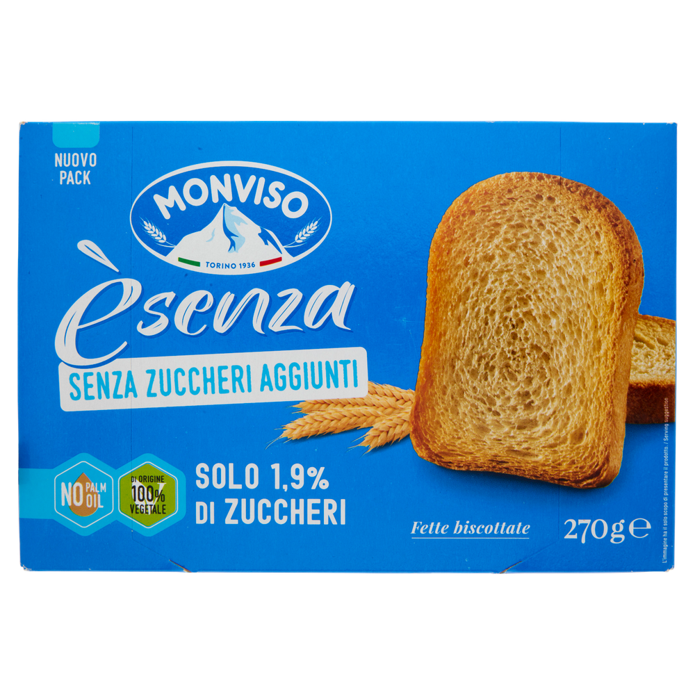 Fette Biscottate Èsenza Senza Zuccheri Aggiunti Monviso - Foto 3