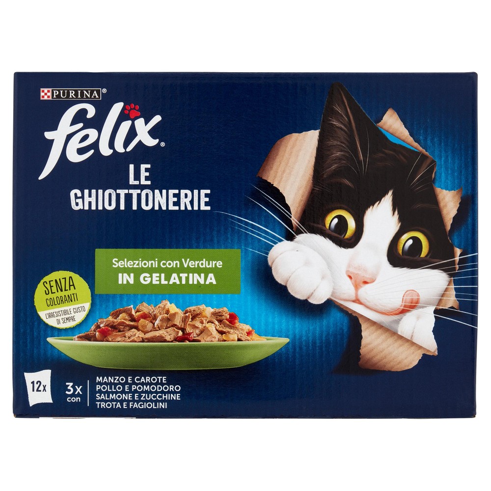 Alimento Umido Gatti Felix Le Ghiottonerie Selezioni Con Verdure