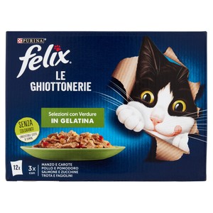 Alimento Umido Gatti Felix Le Ghiottonerie Selezioni Con Verdure