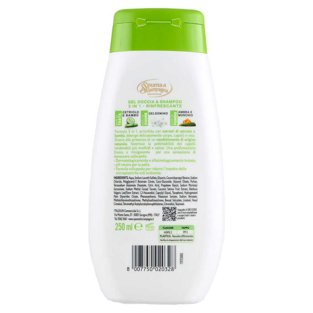 Gel Doccia & Shampoo Rinfrescante Spuma Di Sciampagna - Foto 3