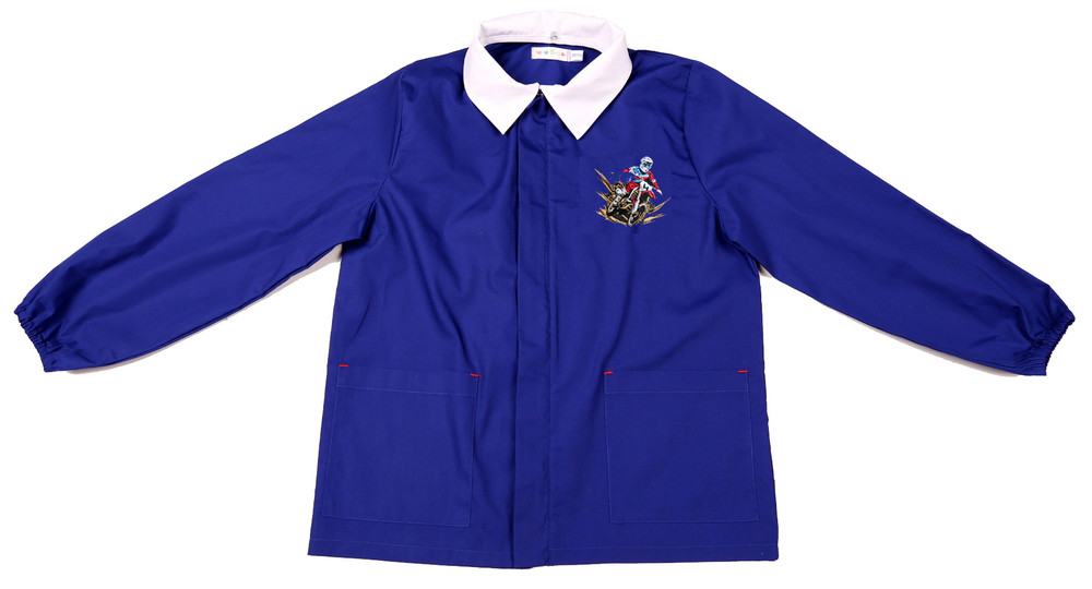 Casacca Scuola Bambino 6 Anni Bluette Ricamo Moto - Foto 1
