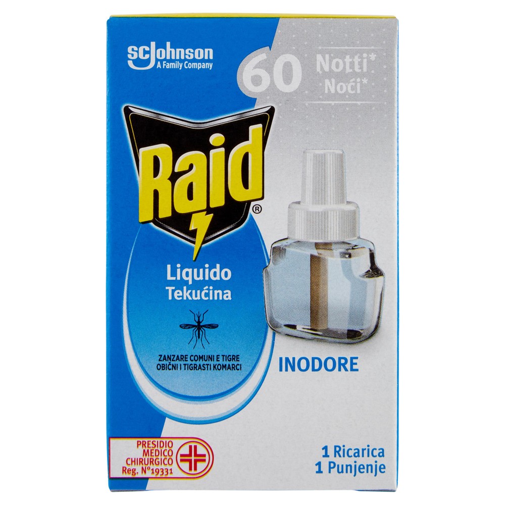 Ricarica Liquida Inodore Per Elettroemanatore 60 Notti Raid
