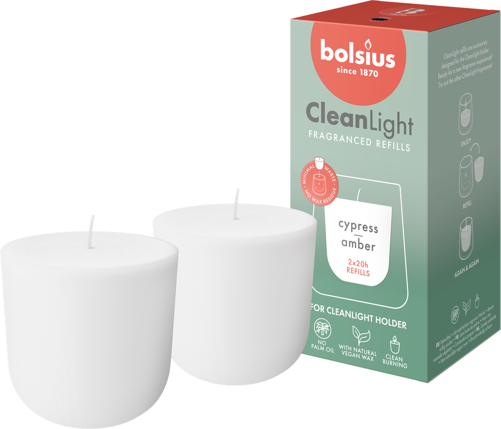2 Refill Candel Light Cipresso Ed Ambra Bolsius - Foto 1