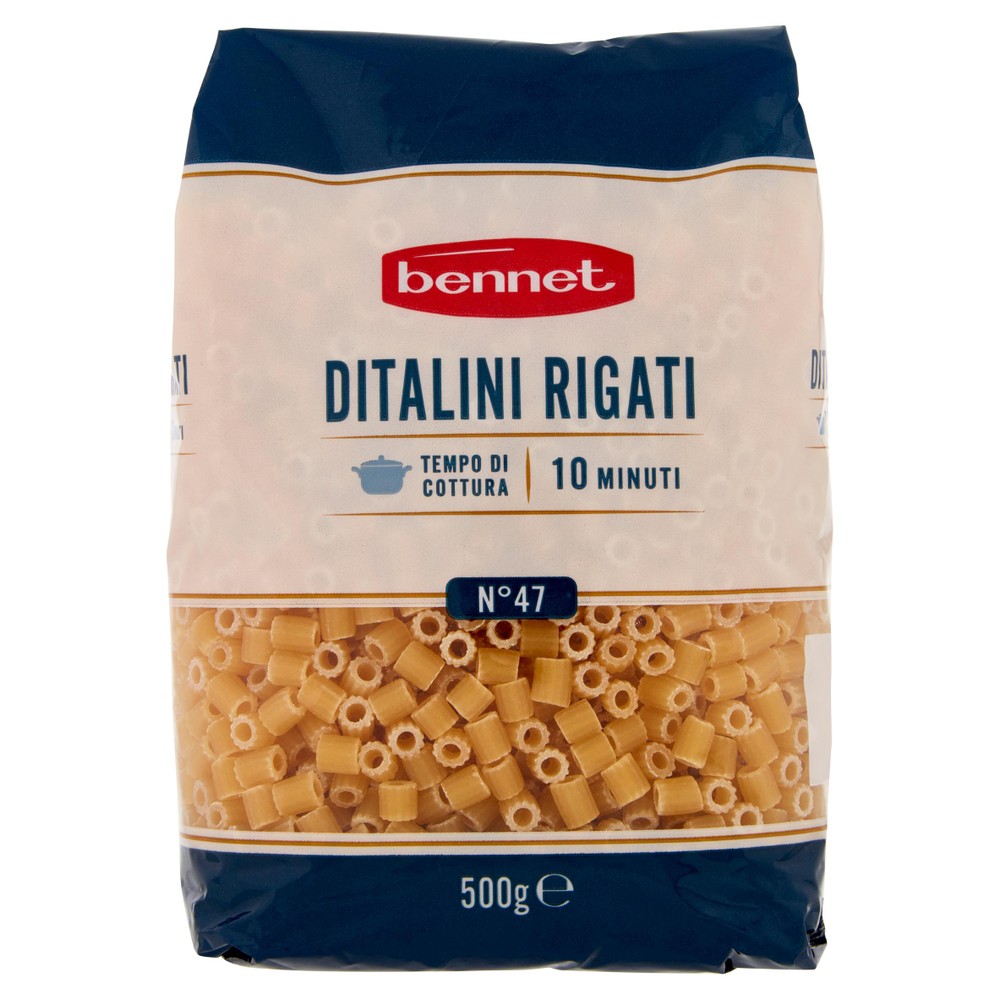 Pasta Di Semola Di Grano Duro Ditalini Rigati N47 Bennet | Bennet Online