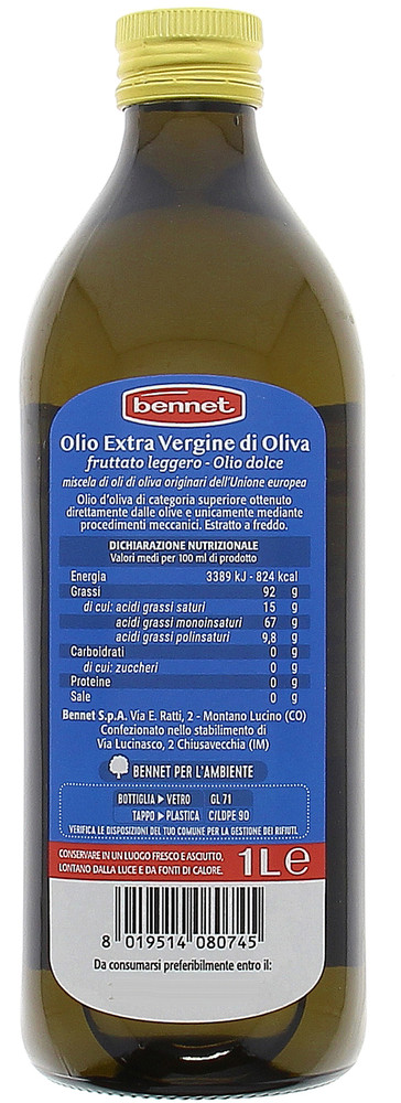 Olio Extra Vergine Di Oliva Dolce Bennet - Foto 3