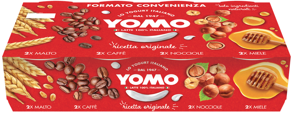 8 Yogurt Malto/Nocciola/Miele/Caffe' Yomo - Foto 2