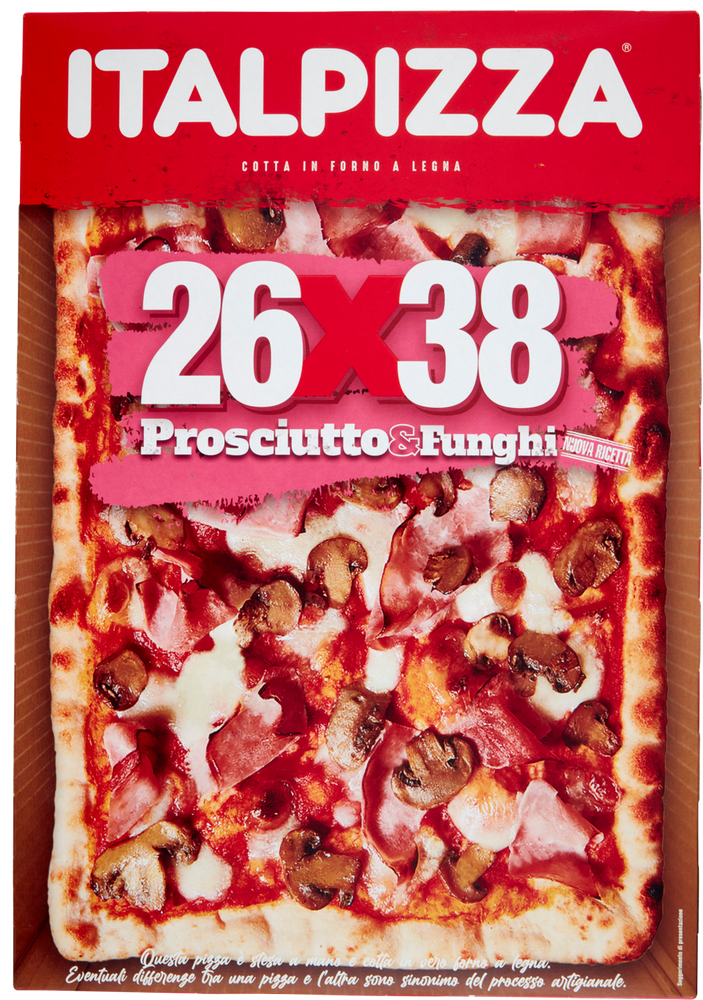 Pizza Prosciutto E Funghi 26x38 Italpizza