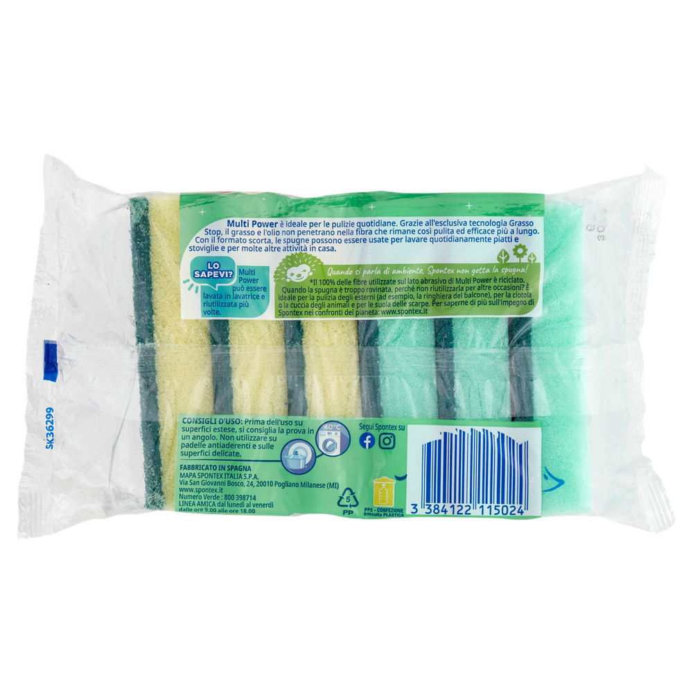 6 Spugne Abrasive Multipower Spontex - Foto 3