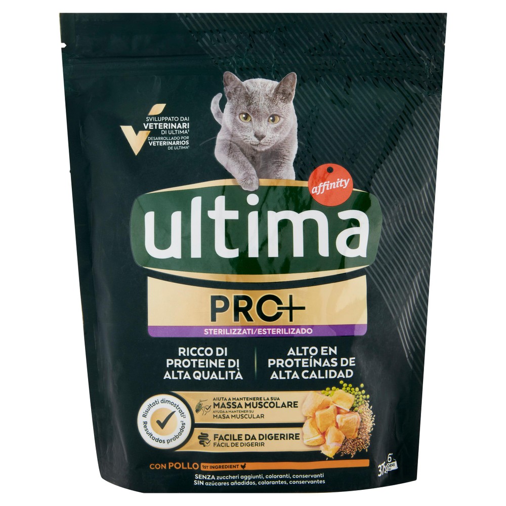 Alimento Secco Per Gatti Sterilizzati Pro + Pollo Ultima - Foto 1