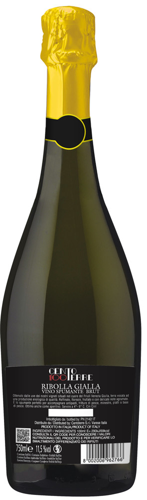Spumante Brut Ribolla Gialla Centoterre - Foto 2