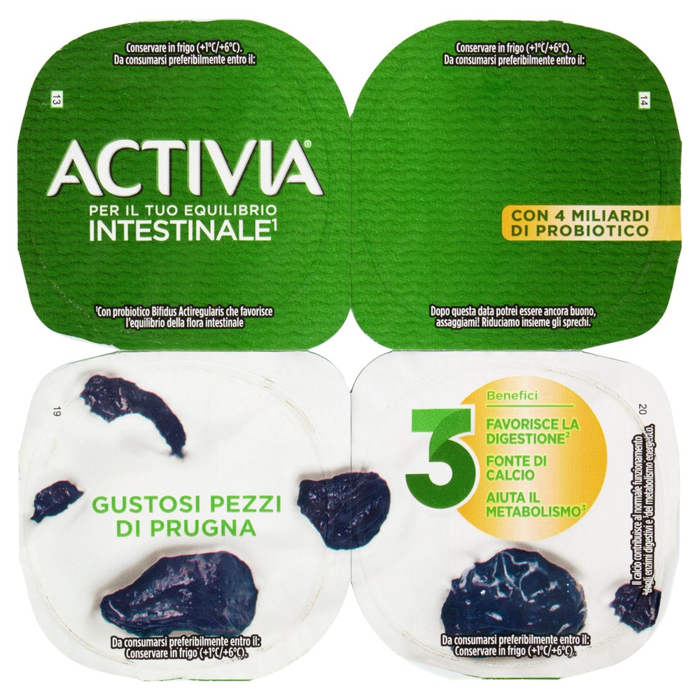Yogurt Alla Prugna 4x125g Activia - Foto 1