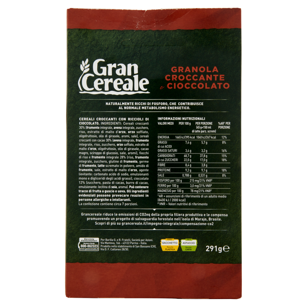 Granola Croccante Cioccolato Gran Cereale