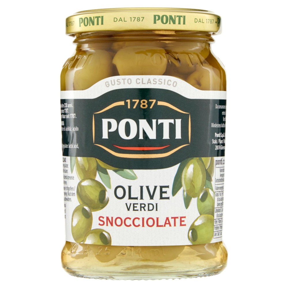 Olive Verdi Snocciolate In Salamoia Ponti - Foto 1