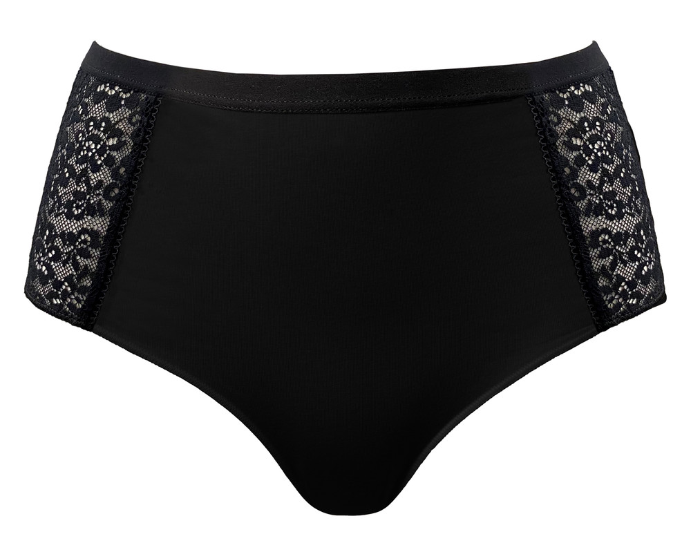 Slip Donna Midi Con Inserti In Pizzo Taglia 3 Nero Golden Lady - Foto 1