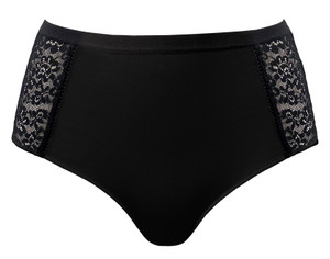 Slip Donna Midi Con Inserti In Pizzo Taglia 3 Nero Golden Lady - Foto 1