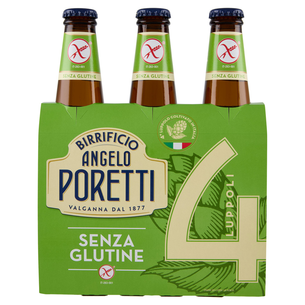 Birra 4 Luppoli Senza Glutine 3x33 Poretti - Foto 1