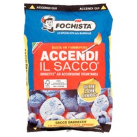 Accendi Il Sacco 1 , 3 Kg - Carbonella Istantanea - Fochista Accendi Il Sacco 1 , 3 Kg - Carbonella Istantanea - Fochista