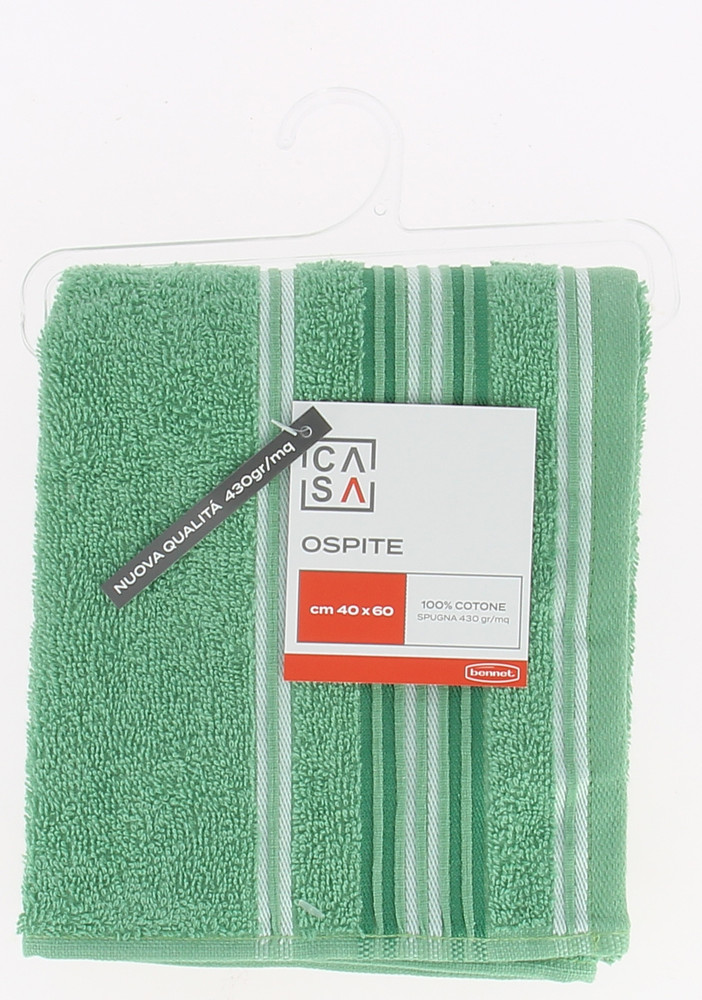 Ospite Spugna Bordo Jacquard Cm40x60 Verde Casa - Foto 1