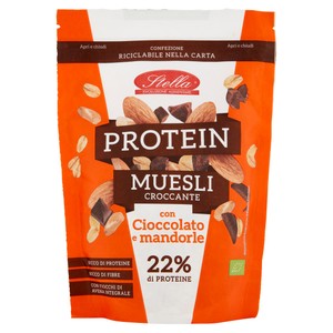 Muesli Proteico Croccante Con Cioccolato E Mandorle Biologico Protein