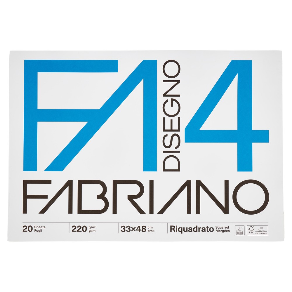Blocco Da Disegno 4 Formato 33x48 Riquadrato Fabriano - Foto 1