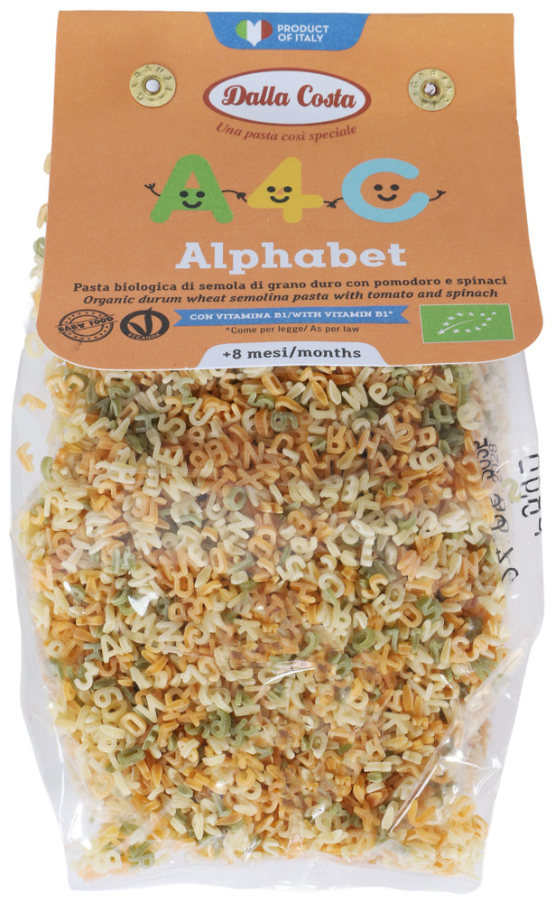 Mini Alphabet Tricolore Pomodoro E Spinaci Bio Dalla Costa - Foto 1