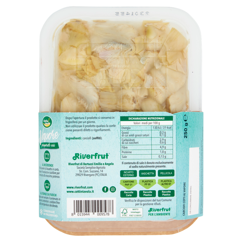Carciofi Spicchi Al Vapore In Vaschetta - Foto 3