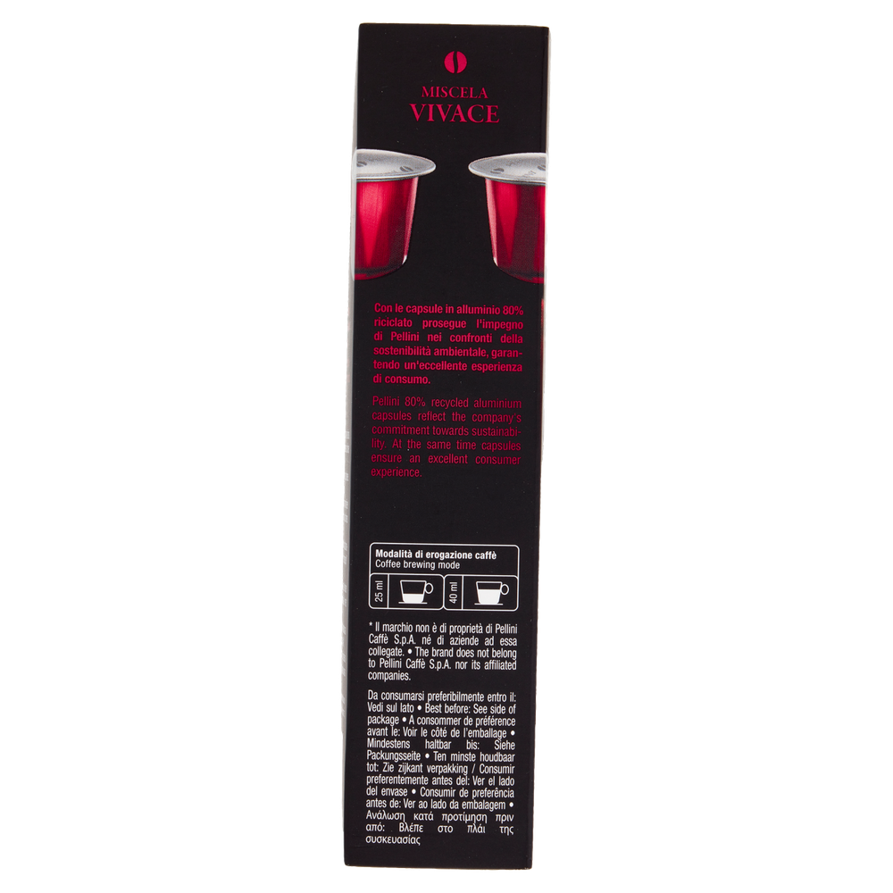 Caffè Miscela Vivace Capsule Compatibili Nespresso 10pz Pellini - Foto 2