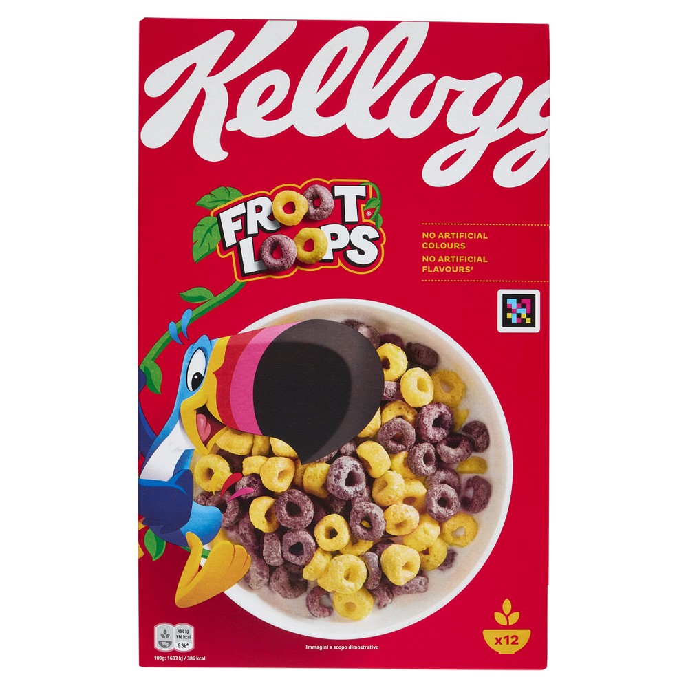 Cereali Unicorn Froot Loops Anellini Al Gusto Frutta Kellogg's - Foto 1