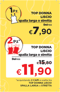 Maglia Donna Intima Spalla Stretta 4 Bianco Delinea