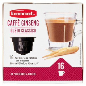 Caffe' Ginseng Caps Compatibili Dolce Gusto Conf. Da 8+8 Capsule Benne