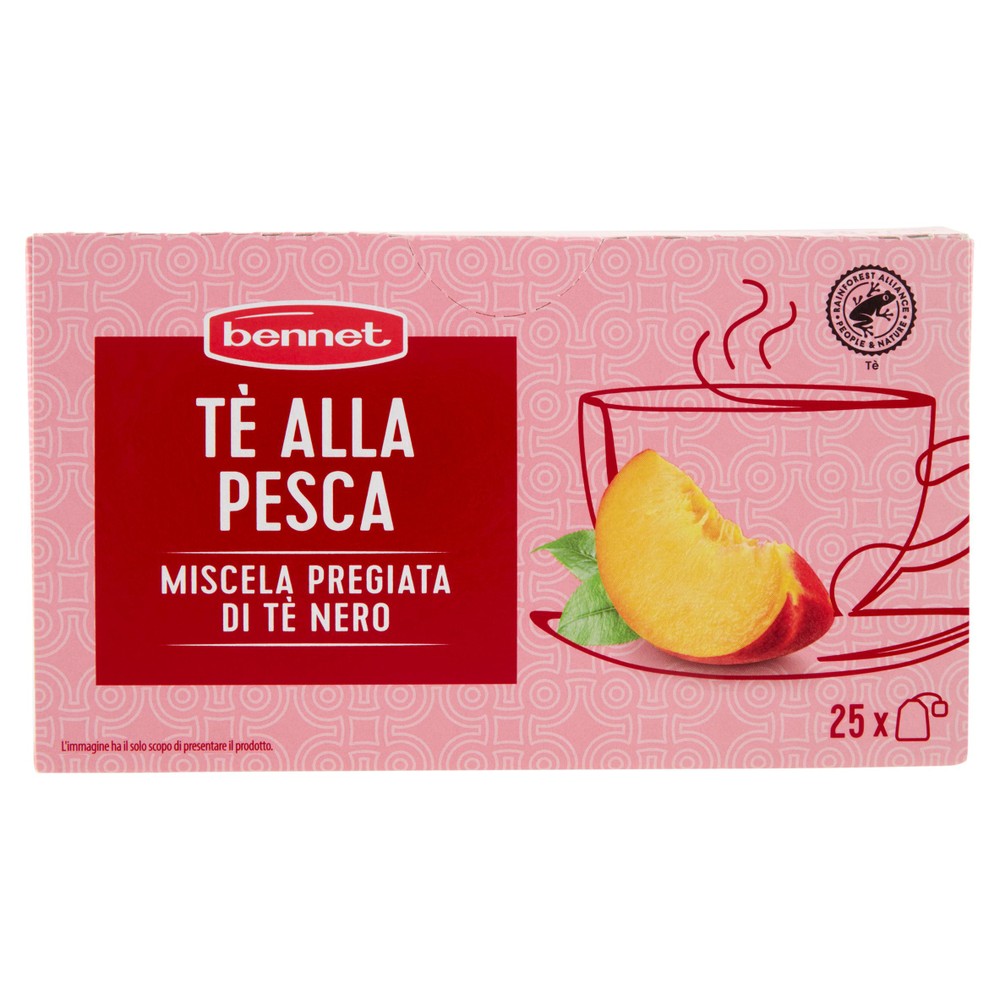Tè Nero Alla Pesca Aromatico E Fresco In Filtri 25x1,7g Bennet - Foto 1