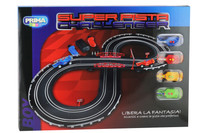 Super Pista Da Corsa Primatoys A Batteria , Con 4 Macchinine Incluse Super Pista Da Corsa Primatoys A Batteria , Con 4 Macchinine Incluse