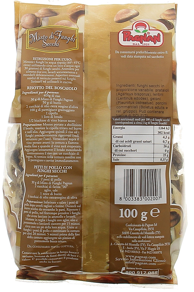 Misto Di Funghi Secchi Pagnan - Foto 2
