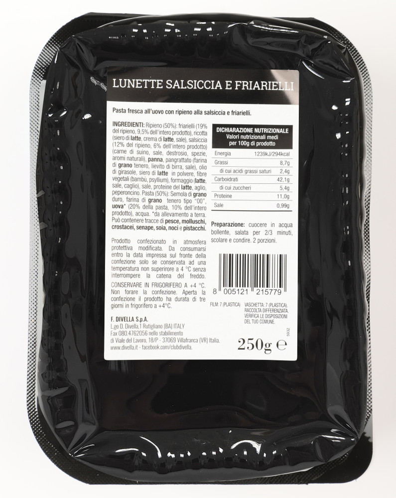Lunette Salsiccia Friarielli Divella - Foto 2