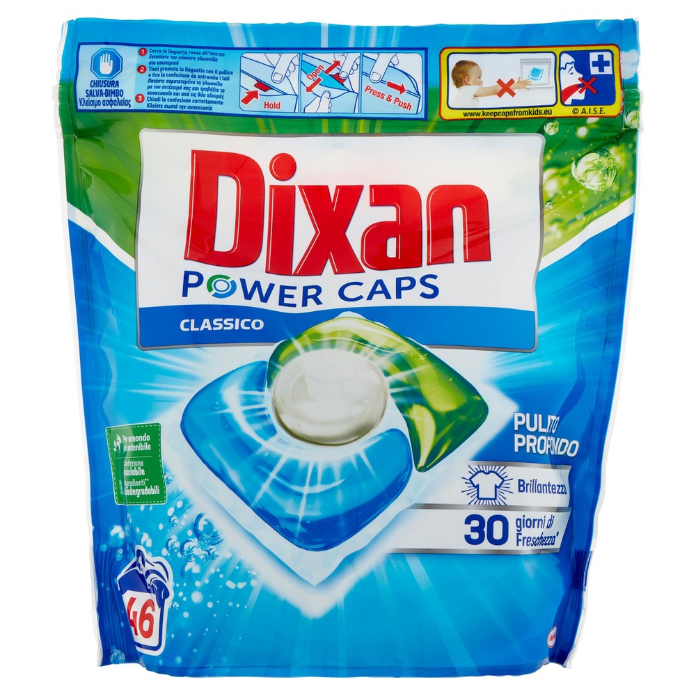 Detersivo Predosato Per Lavatrice Power Caps Dixan