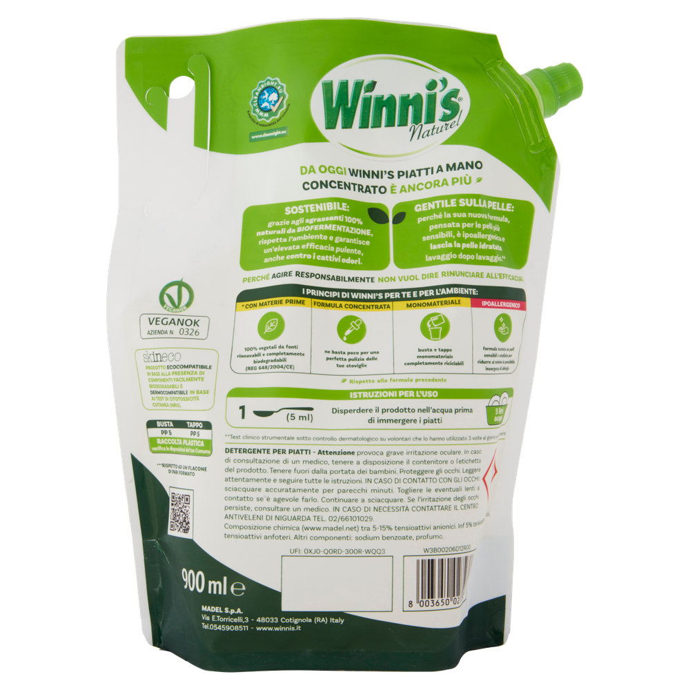 Detergente Piatti Bergamotto E Lime Ecoricarica Winni's - Foto 3