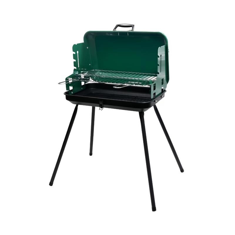 Barbecue Acciaio Verniciato 46x28 Valigia + Coperchio Pic-Nic - Foto 1
