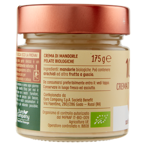 Crema Spalmabile Di 100% Mandorle Pelate Bio Eurocompany - Foto 2