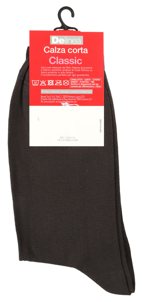 Calze Corte Uomo 44/46 Antracite Maglia Liscia Delinea - Foto 2