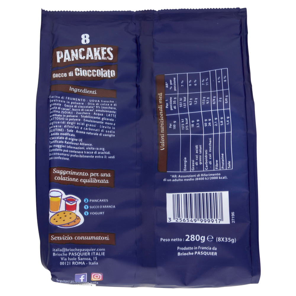 Pancakes Gocce Cioccolato 8x35g Brioche Pasquier - Foto 3