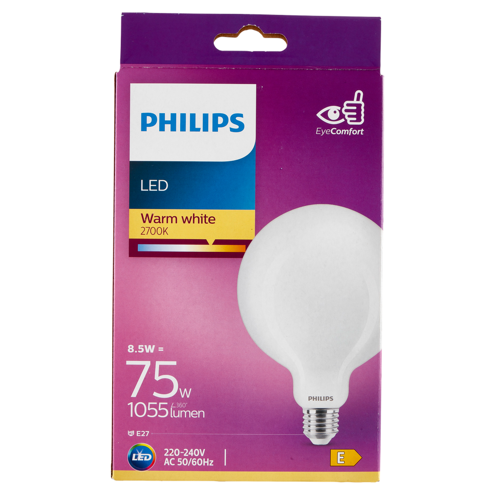 Lampadina A Led Globo 75w Attacco E27 Luce Calda Philips - Foto 3